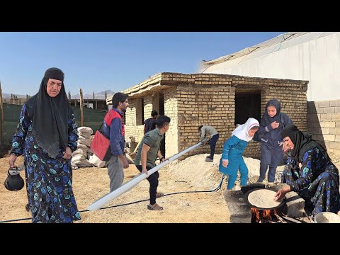 Grandma's kitchen drainage project begins, while two orphans return to school