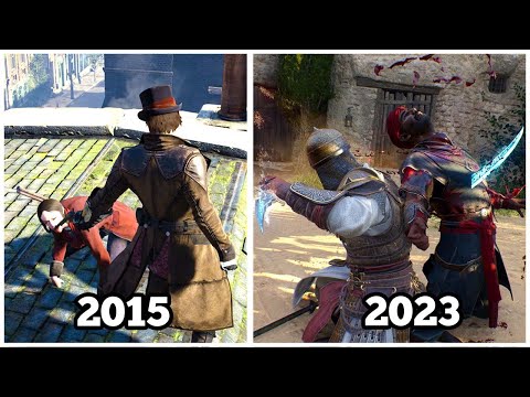 AC: Syndicate VS AC: Mirage - Basic Combat Comparison Stealth & Unarmed Showcase