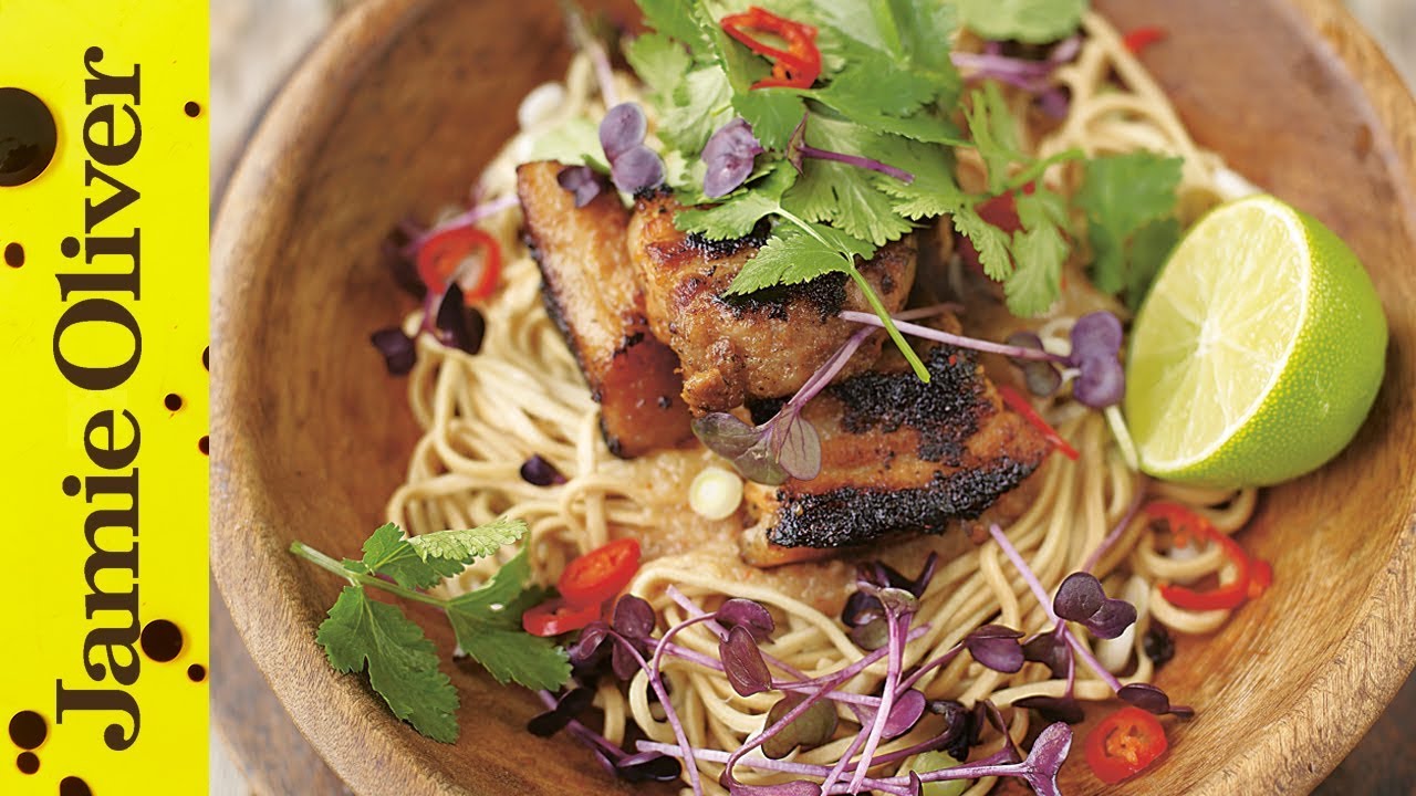 Crispy pork with noodles: Jamie Oliver