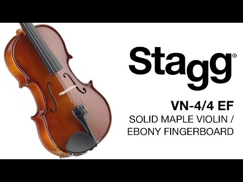 Stagg VN-3/4 EF 3/4 Solid Spruce Top Maple Neck 3/4 Size Violin Ensemble w/Soft Case, Bow & Rosin image 4