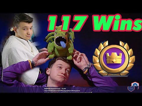 Karnage #1 World Record 117 WINS in Global Tournament - Clash Royale
