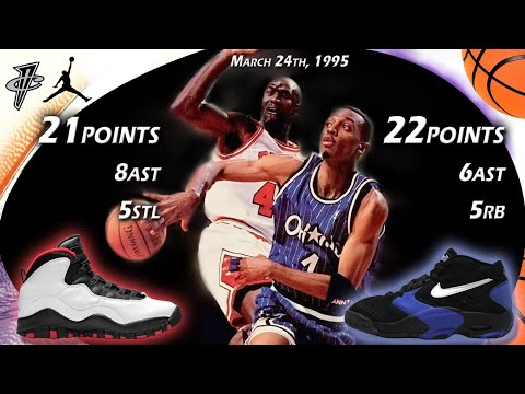 Penny Hardaway VS Michael Jordan Face-off March 24th 1995