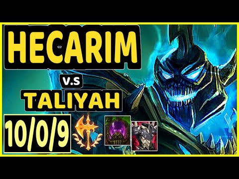HECARIM vs TALIYAH - 10/0/9 KDA JUNGLE CHALLENGER GAMEPLAY - EUW