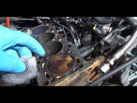 Part 6. Cylinder head gasket. Clean engine block and decarbonize pistons. AUDI A4 1.8t.