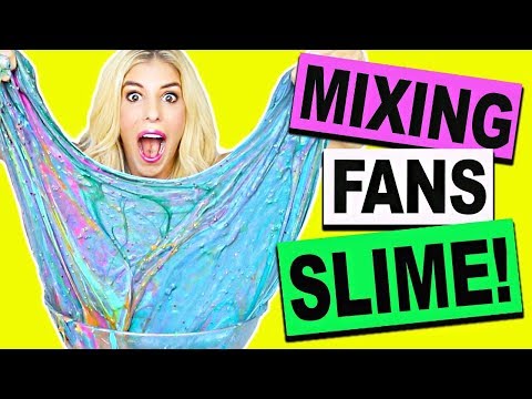 Mixing And Unboxing Fans Slime! (DIY Slime, Fluffy Slime, Crunchy Slime, NO BORAX) Video
