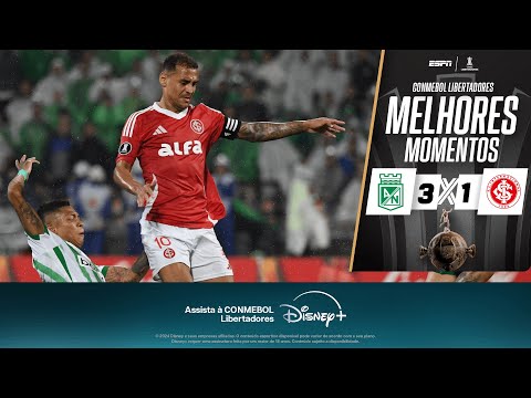 Gols e lances de Atlético Nacional x Internacional