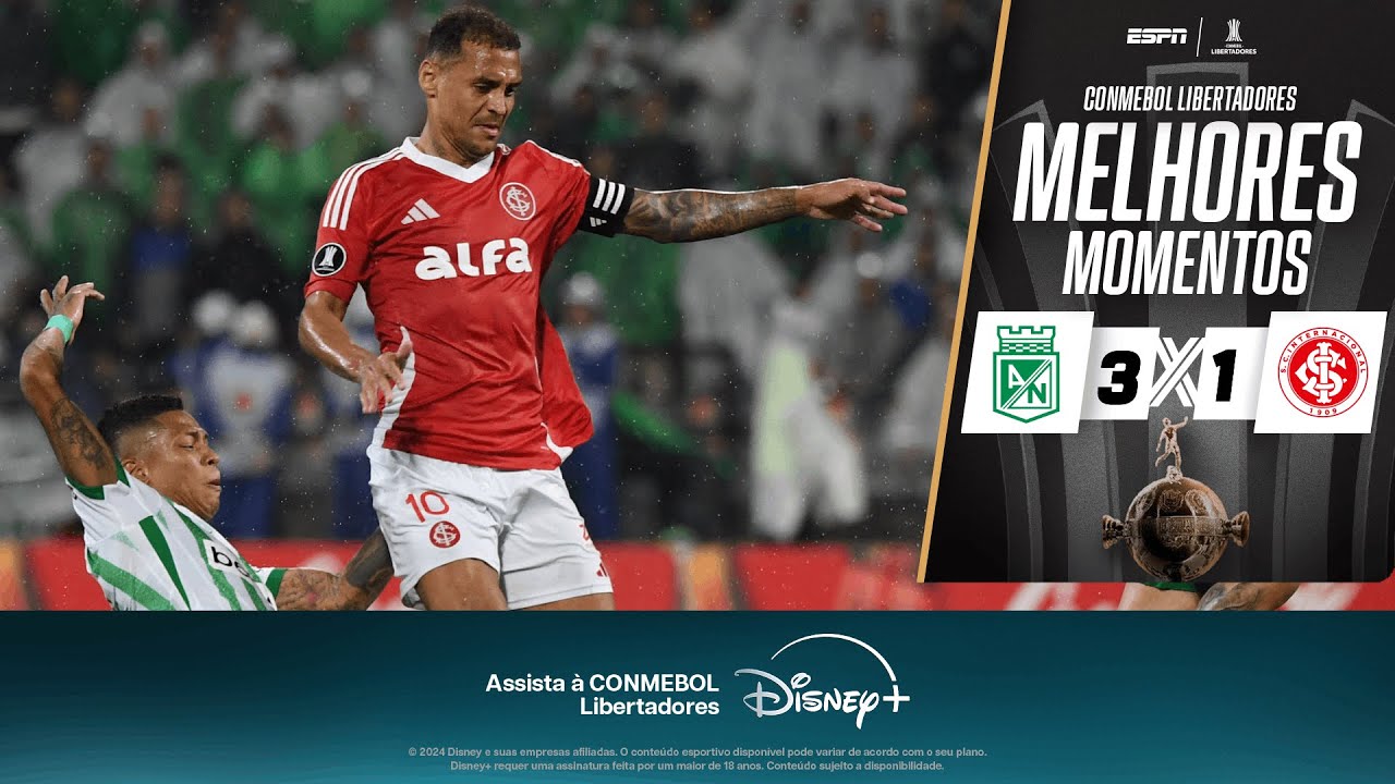 INTERNACIONAL perde para o ATLÉTICO NACIONAL fora de casa na Libertadores | Melhores Momentos