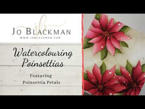 Watercolouring Techniques featuring the Poinsettia Petals stamp set by Jo Blackman Papercraft
