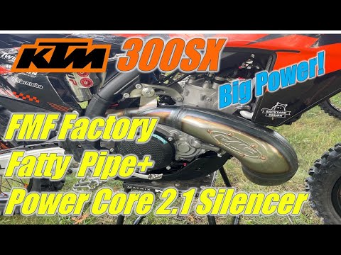 FMF Factory Fatty and Powercore 2.1 Titan silencer on 23/24 KTM 300SX