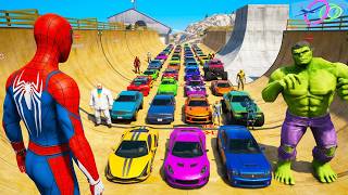 Legal Rampa Superheroines VS Superheroes - Desafio com Carros Jet Ski Helicópteros Fire Truck GTA