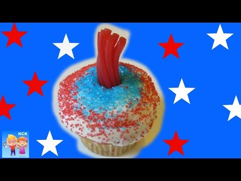 HOW TO MAKE 4TH OF JULY FIREWORK CUPCAKE