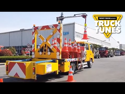 Traffic Cone Truck for Children | Truck Tunes for Kids | Twenty Trucks Channel