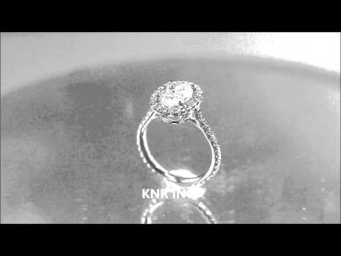 18K WHITE GOLD OVAL CUT DIAMOND ENGAGEMENT RING ART DECO 1.70CTW H-VS2 EGL USA - KNR INC - 663