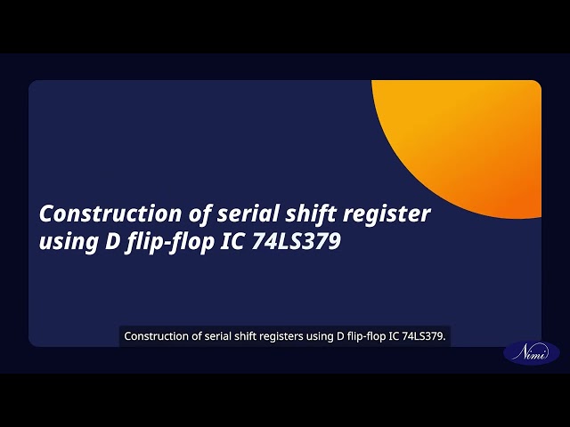 Construct a shift register using RS,D,JK flip flop and verify - Part -1