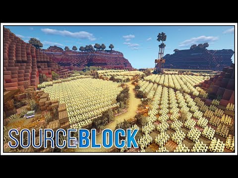 SourceBlock: Episode 13 - BREATHTAKING CROP FIELD!!! [Minecraft 1.14 Survival Multiplayer]