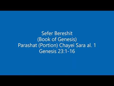 Torah Chanting - Sefer Bereshit - Parashat (Portion) Chayei Sara al. 1