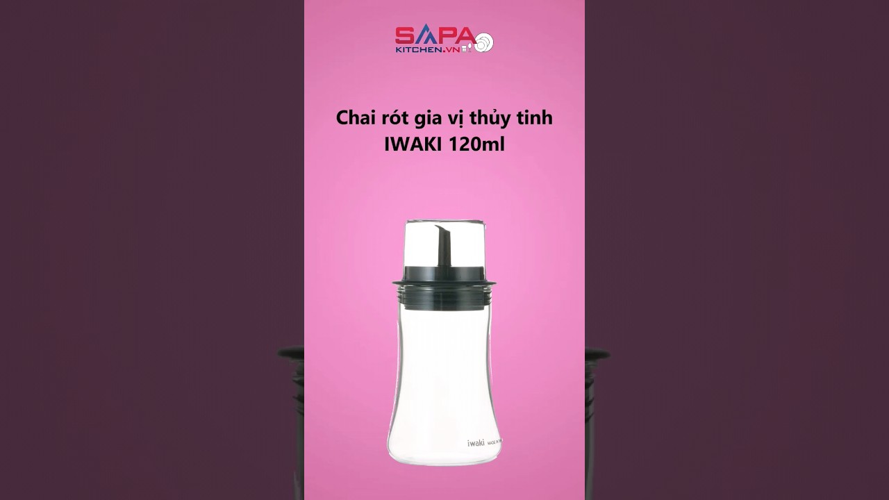 Chai rót gia vị thủy tinh Iwaki 120ml