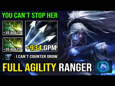 There's Nothing That Can Stop this Drow Ranger | 100% Full Agility ATK Speed +934 GPM Dota 2