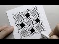 Drawing Zentangle XADENT XIRCUS CUBINE