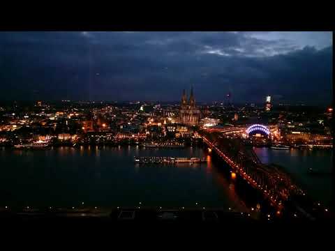 Köln (Cologne) City Night View Timelapse