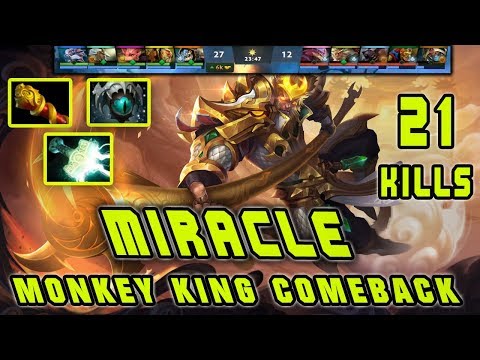Miracle [Monkey King] [ARCANA] - [21 Kills] - Perfect Timing Mastery - 700+ GPM/800+ XPM