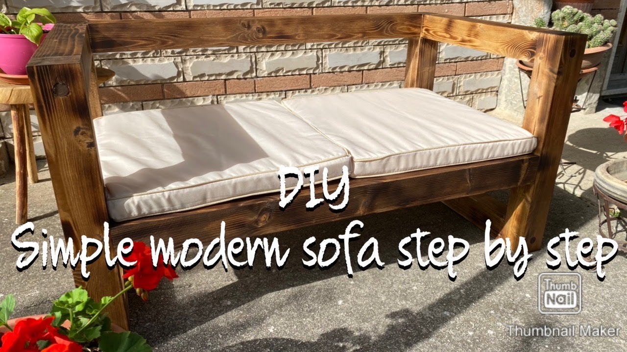 DIY simple modern sofa step by step/ Fai da te semplice divano per giardino passo passo