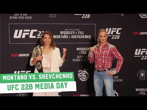 UFC 228 Media Day: Nicco Montano vs. Valentina Shevchenko Staredown