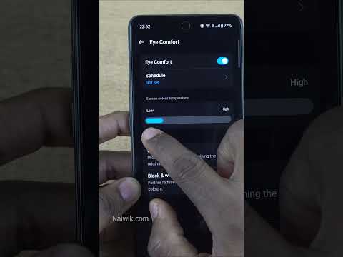 How to enable Blue Light Filter Eye Comfort mode in Oneplus Phone #shorts #naiwiktech #oneplusnord