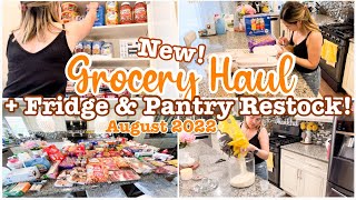 HUGE GROCERY HAUL 2022 + FRIDGE & PANTRY RESTOCK | MASSIVE WALMART AND SAMS CLUB GROCERY HAUL