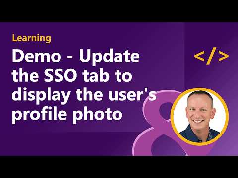 Demo Update the SSO tab to display the user s profile photo