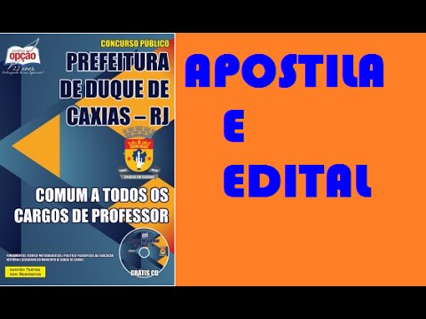 Edital e Apostila Concurso Prefeitura de Duque de Caxias 2015 Professor