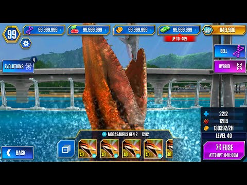 NEW UPGRADE MOSASAURUS GEN 2 MAX LEVEL 40 | HT GAME