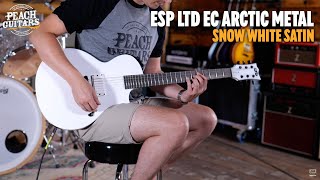 Video thumbnail for No Talking...Just Tones | ESP LTD EC Arctic Metal | Snow White Satin by Peach Guitars