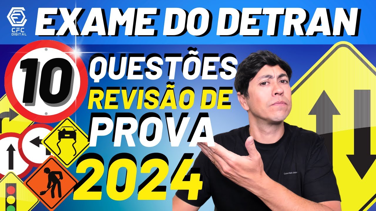 SIMULADO DO DETRAN 2024 - REVISÃO DE 10 QUESTÕES  - LEGISLAÇÃO DE TRÂNSITO DETRAN 2024
