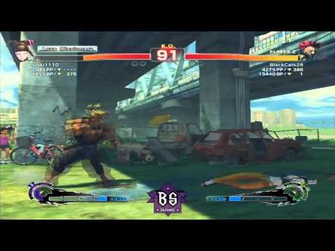 SSFIV AE Online: shiki1110 [Juri] vs BlackCats28 [Akuma] ( Demon Walkthrough )