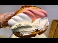 Korean Street Food Amazing Waffle With Whipped Cream Cheese