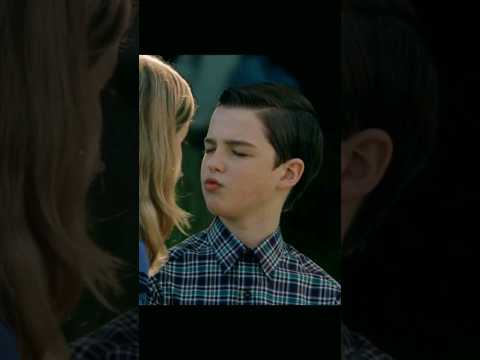 Young Sheldon| Sheldon and Paige kiss scene pt.2 #shorts