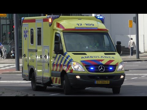 Verschillende Ambulances met spoed naar het Erasmus MC in Rotterdam