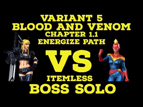VARIANT 5 BLOOD & VENOM CHAPTER 1.1 ENERGIZE PATH | CAPTAIN MARVEL BOSS SOLO BY MAGIK | MCOC |