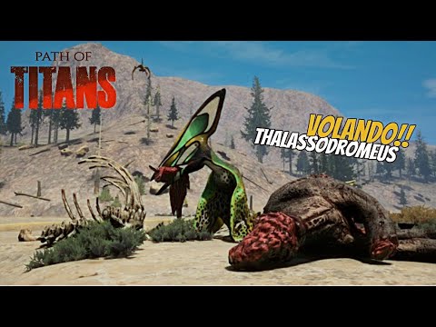 Path of Titans // Caza AÉREA con THALASSODROMEUS!! 🦇
