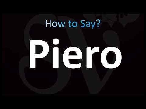 How to Pronounce Piero (CORRECTLY!)