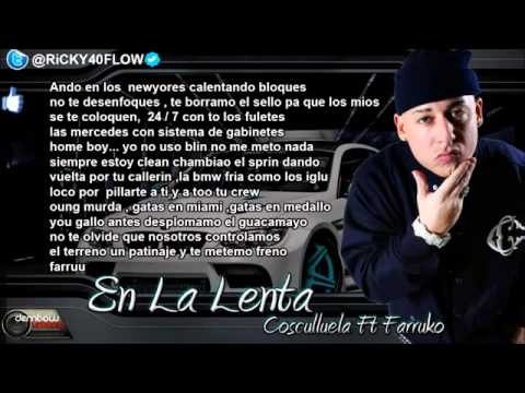 Cosculluela Ft Farruko - En la Lenta (Con Letra) Video Lirics 2013