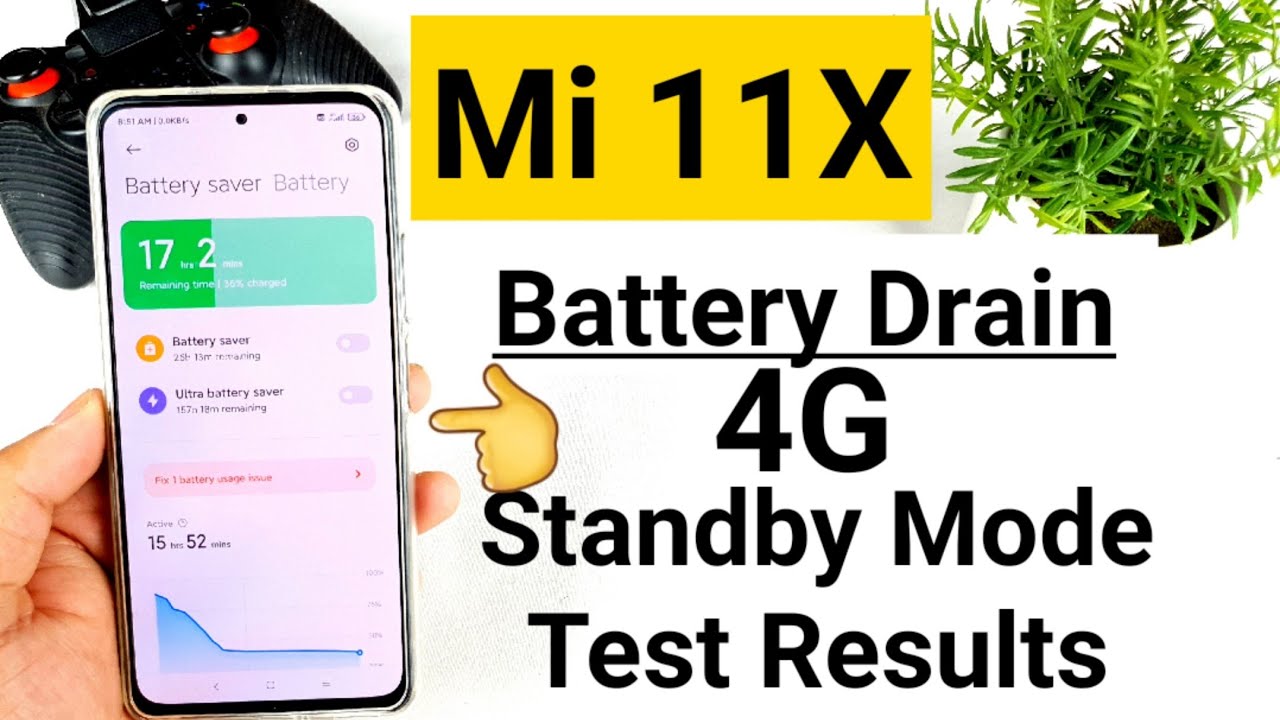 Mi 11x battery drain 4G  in stand by mode test results