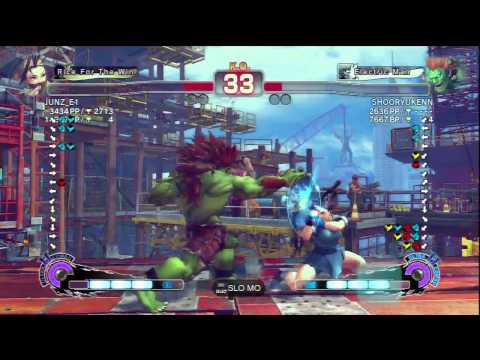 JUNZ_E1 (Ibuki) Vs SHOORYUKENN (Blanka) SSF4 AE Ranked Matches - PSN