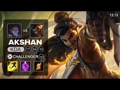 Akshan vs Sylas Mid - KR Challenger - Patch 13.13 Season 13