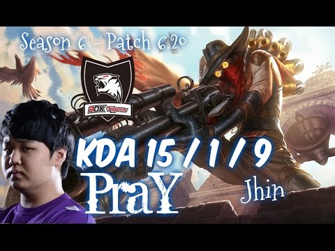 ROX PraY JHIN vs TWITCH ADC - Patch 6.20 NA Ranked | League of Legends
