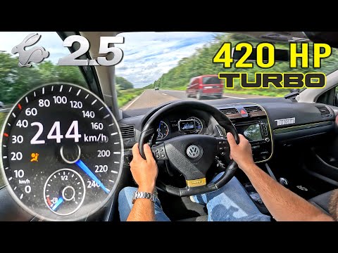 VW GOLF MK5 2.5 with a BIG FAT TURBO!