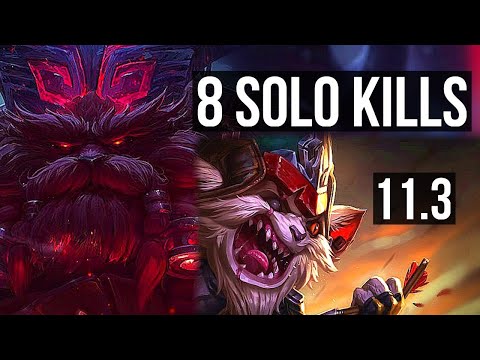 ORNN vs KLED (TOP) | 8 solo kills, 15/3/14, 900+ games, Legendary, 900K mastery | EUW Master | v11.3