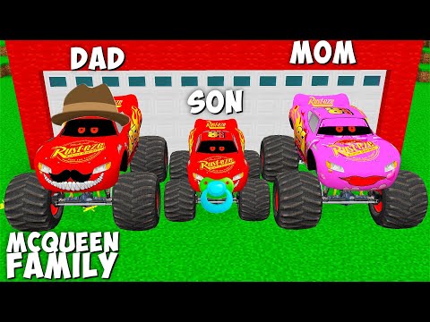 This is SMALLEST SCARY MCQUEEN EXE FAMILY in Minecraft ! Scary MCQUEEN vs Minions - Gameplay Movie