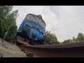 Gopro Camera Under Freight Train Side View